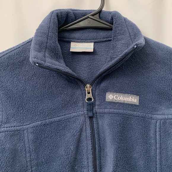 Boys Columbia Full Zip Navy Fleece Jacket Size XS EUC - Picture 3 of 6